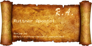 Ruttner Apostol névjegykártya